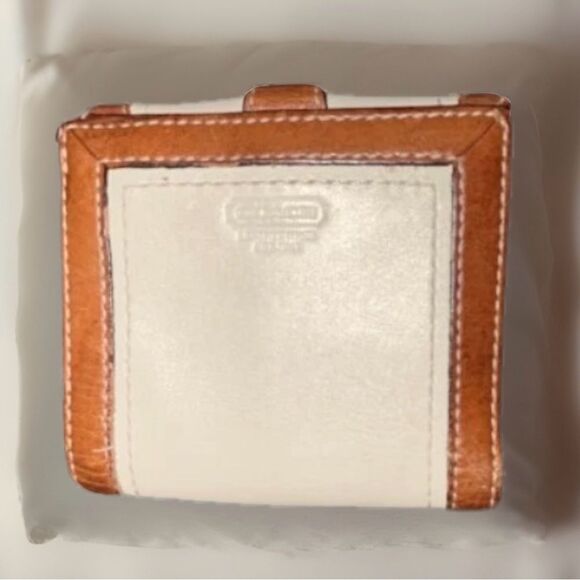 Coach Cream Leather Large Shoulder Bag Soho Double Front Pocket  With Wallet - Picture 8 of 10